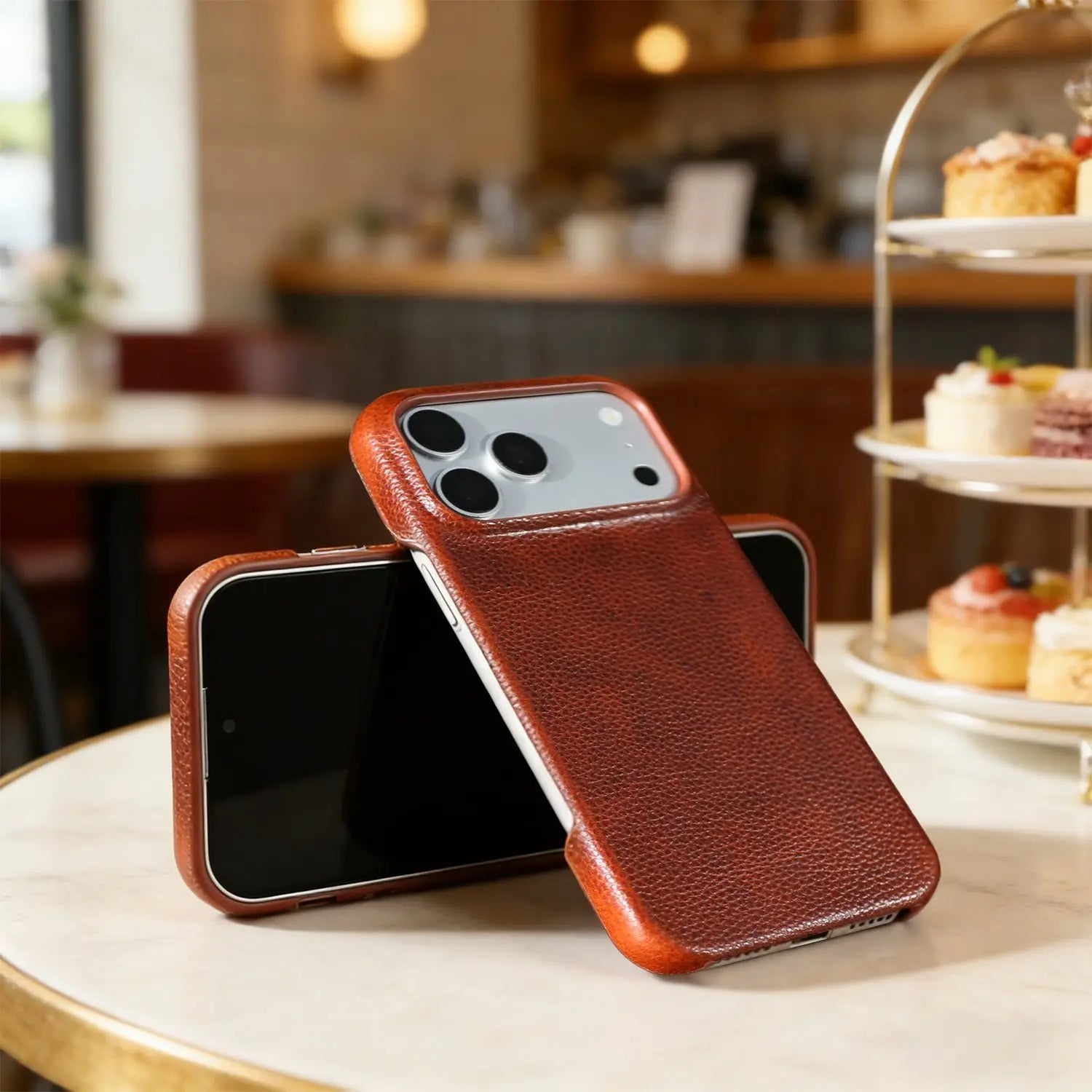 For Iphone 17 Pro Max Case For iphone16Pro 15 14 13 12 11 XR XS Genuine Leather Cover Cases Aesthetic Vintage Phone Back Coque