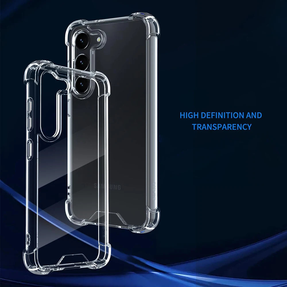 Shockproof  Case For Samsung Galaxy S8 S9 S10 Lite S20 FE S21 S22 S23 S24 Plus Ultra Silicone Clear Soft Cover