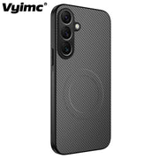 Luxury Carbon Fibre for MagSafe Magnetic Phone Case for Samsung S26 Ultra S25 FE S24 S23 S22 Plus S21 S20 A56 A57 A37 A31 A21S