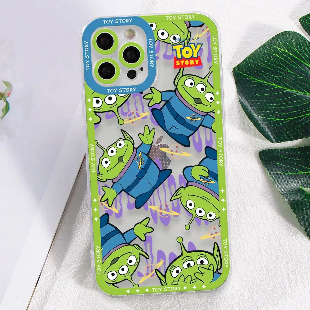 Toys Storys Woodys Aliens Phone Case for Apple iPhone 17 Air 16 15 14 Plus 13 12 11 Pro Max Border printing Transparent Cover