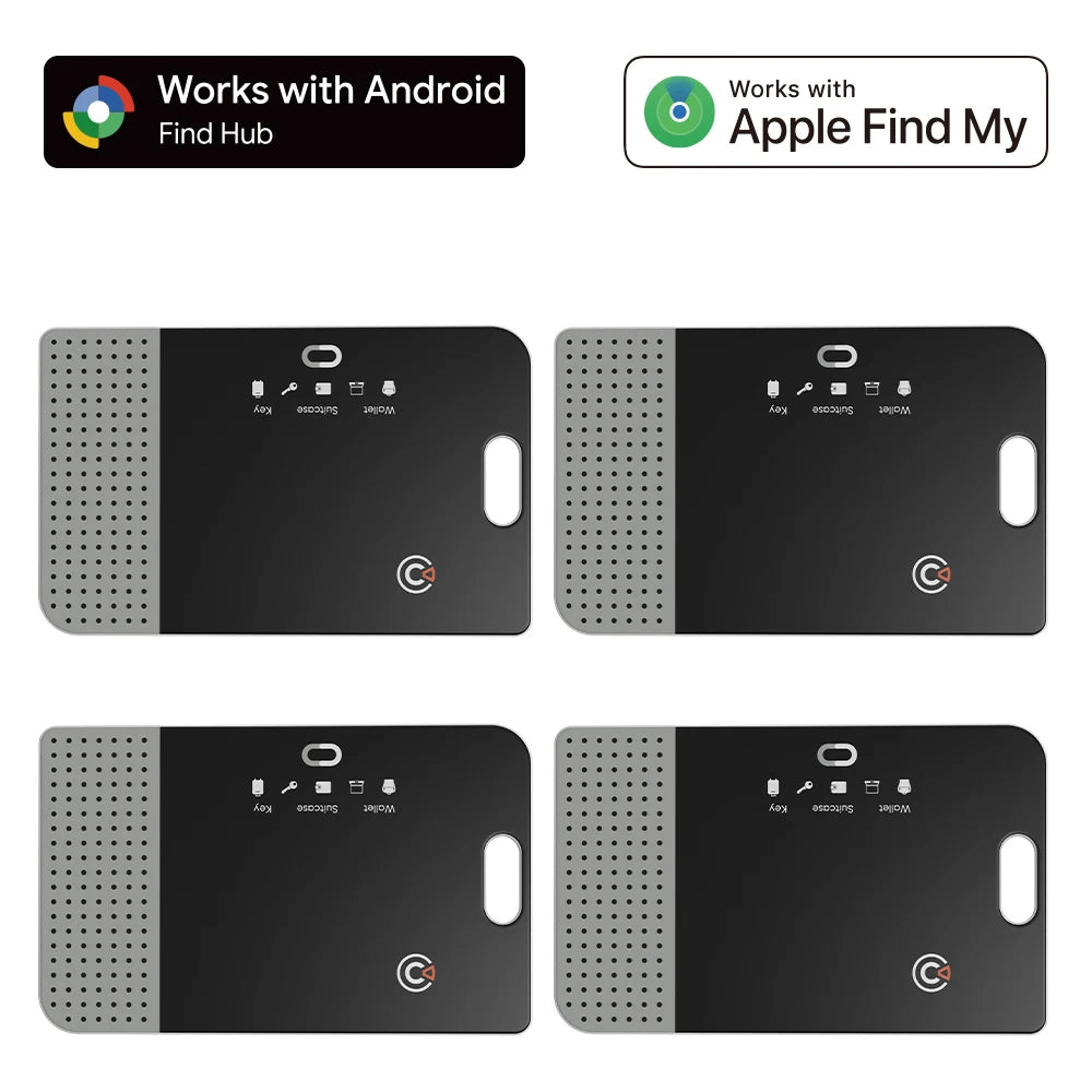 Ultra Thin Smart Tracking Card Wallet Tracker Rechargeable Dual System Item Finder for Apple Find My & Android Find Hub Device