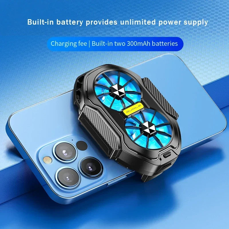 2025 New FS01 Dual - Fan Mobile Phone Cooler, Cools Down In 10 Seconds + Wireless Battery Life,  Relieves Heat  For Your Phone