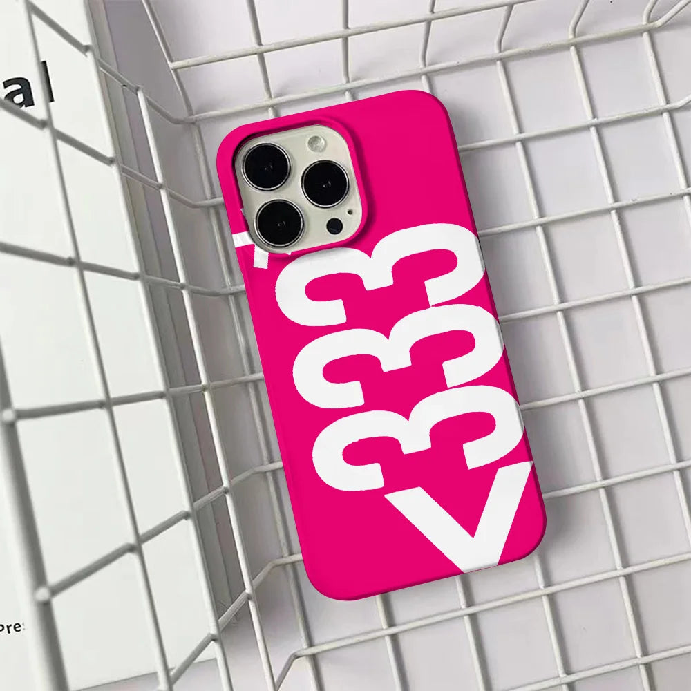 Clmj Creative 333 Design Phone Case for iPhone 17 16 15 14 13 12 11 Air Pro Max X XS XR XSMax 7 8 Plus Glossy Film Hard PC