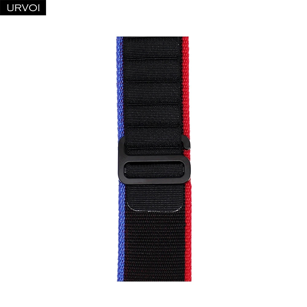 URVOI Alpine Loop for Apple Watch Ultra 4 3 2 Band Series 12 11 10 SE Black G-Hook Closure Woven Strap Polyester for iWatch 49mm