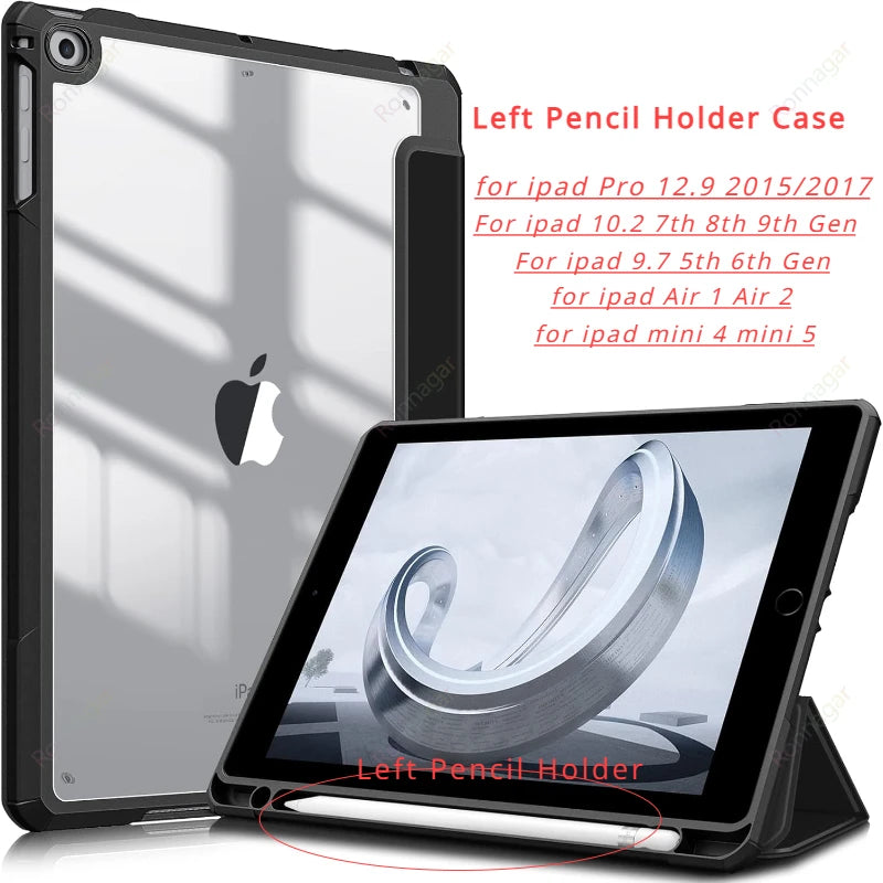 Smart Case for iPad A16 A19 12th 11th Gen 2026 2025 2024 Air11 13 M4 M3 Air 8 7 6 Air 5 4 Pro11 13 M4 M5 M2 10th 9 8 7 10.2 10.5