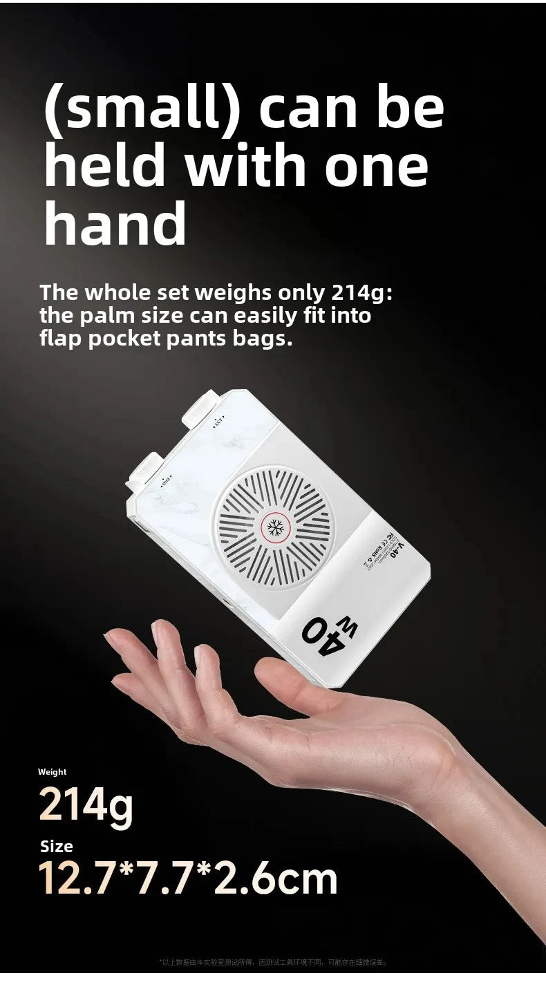 40W Mini Portable LED Fill Video Light with Built-In Rechargeable Battery Fill Light for Mobile Phone Charging PD