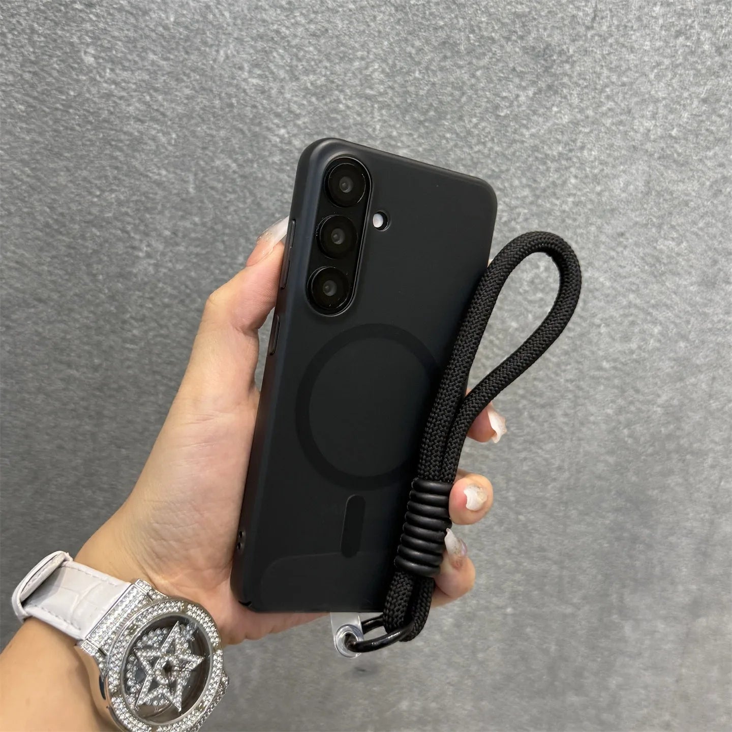 Matte for Magsafe Hard PC Lanyard Case for Samsung Galaxy S26 S25 S24 Ultra S22 S23 Plus S21 FE A56 A55 A16 A35 Magnetic Cover