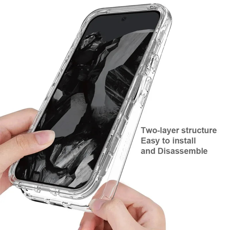 Luxury Clear Screen 360° Full Body Phone Case for Google Pixel 10 9 Pro XL Shockproof Soft Film Front Frame Hard Protection Cell