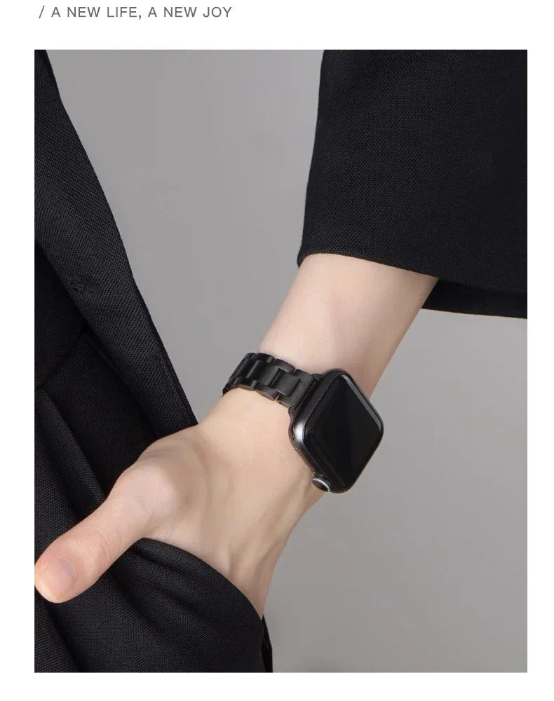 Stainless Steel Strap for Apple Watch Ultra 2 49mm 45mm 44 42mm 38 40 41mm Steel Watch Strap for IWatch Series 9 8 7 6 5 4 Se 3