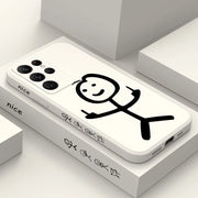 Line Man Phone Case For Samsung Galaxy S25 S24 S23 S22 S21 S20 Ultra Plus FE S10 Note 20 ultra 10 9 Plus Cover