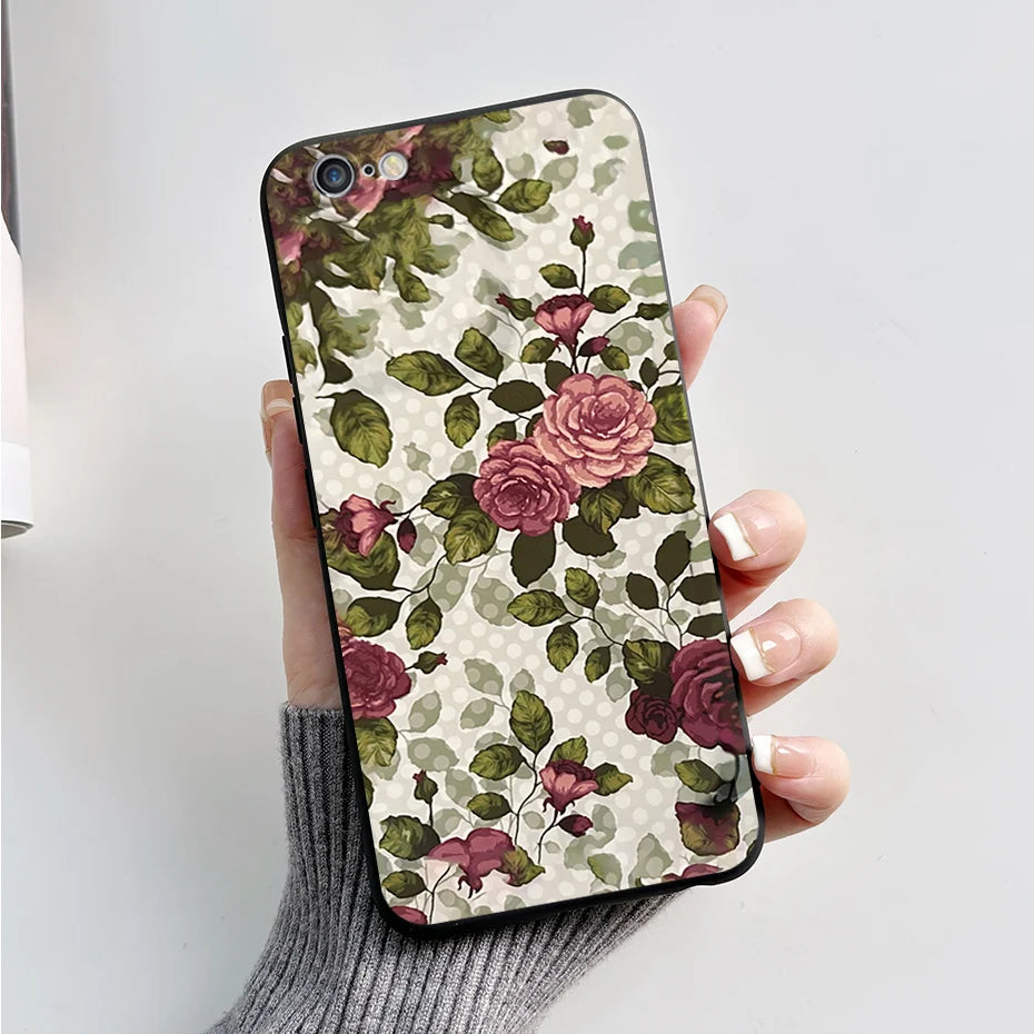 Stylish Painted Cover For iPhone 6 6S Plus Case iPhone6 6S Plus Cover Silicone Soft Phone Back Case For Apple iPhone 6 6S Coque