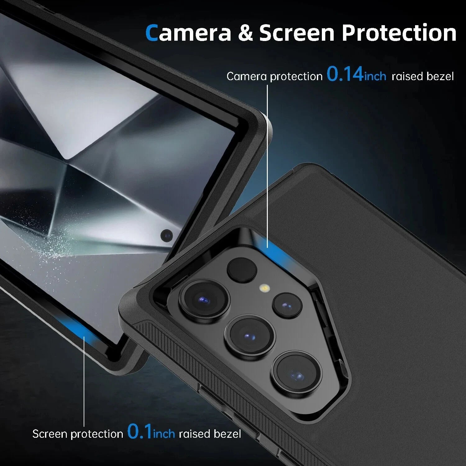 3 IN1 For Samsung Galaxy S23 S22 S21 S20 S24 ULTRA S10 S8 S9 S24Plus Note 20 10 Heavy Duty Shockproof Armor dustproof Phone Case