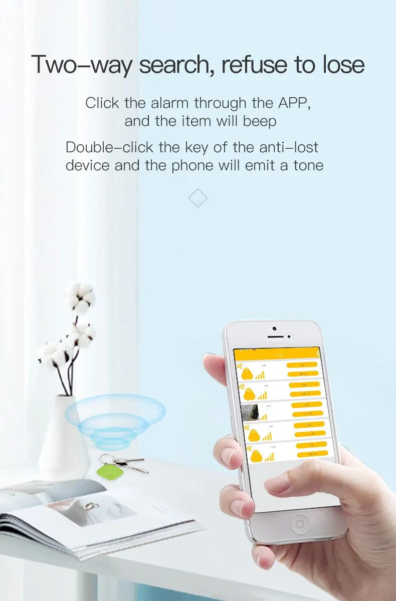 Mini GPS Tracker Anti-Lost Alarm Reminder Travel Luggage Finder Gear For Daily Item Finding Locator Tag Key Wallet Bag Finder