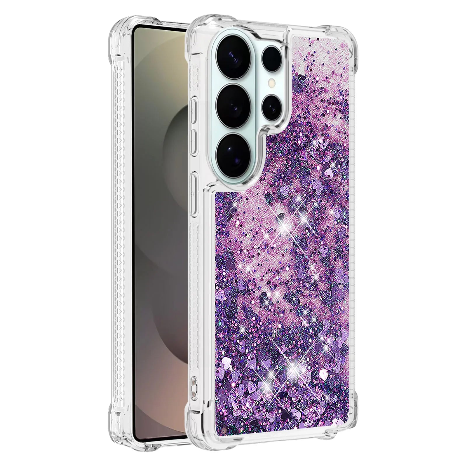 Clear Shockproof Bling Glitter Liquid Quicksand Case For Samsung Galaxy S26 S25 Edge S24 S23 S22 S21 S20 Ultra Plus FE Cover