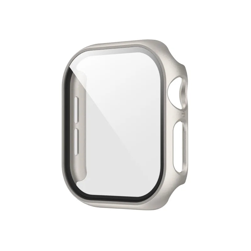 Tempered Glass+Case for Apple Watch Ultra 4 3 2 49 45 41 40 44 42 46mm PC Bumper Protector cover For iWatch 12 11 10 SE 9 8 7 6