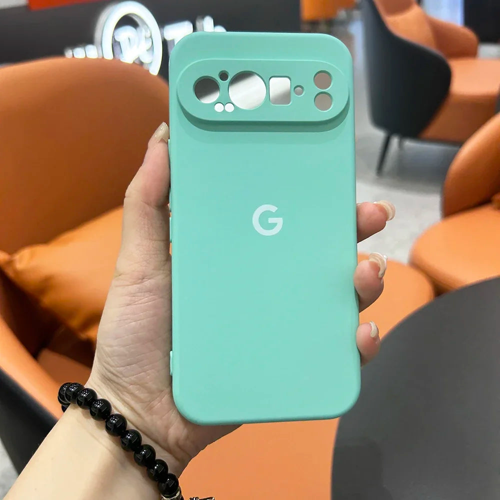 For Google Pixel 10 9 9a 8 8Pro 8a 7 7Pro 7a Case Liquid Silicone Cover for Pixel 9ProXL 6 6Pro 6a 5 5a Shockproof Plain Cover