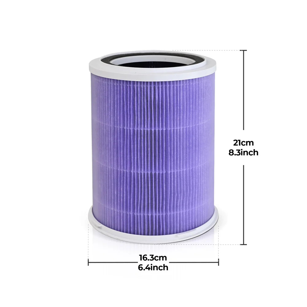 2-in-1 Air Purifier with Humidifier Combo for Home Allergies and Pets Hair, Smokers in Bedroom, H13 True HEPA Filter，White