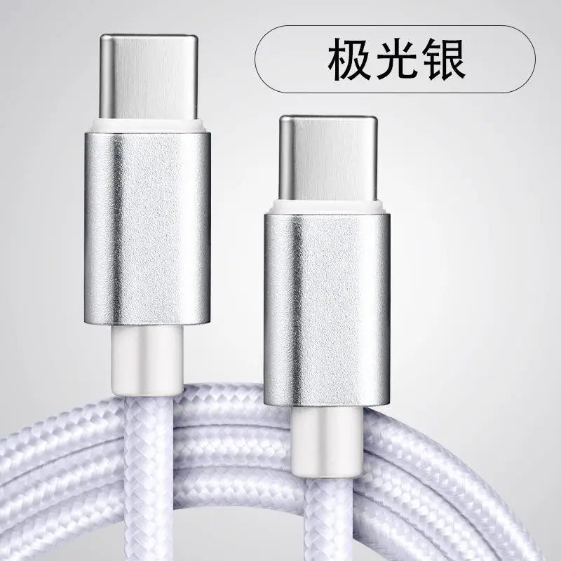 66W 5A Type C To Type C / Lightning Fast Charging Data Cable Nylon Braided Data Cable for iPhone Samsung Xiaomi OPPO 1m 2m 3m