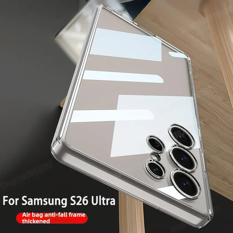 Ultra Thin Transparency Phone CaseS For Samsung S26 Ultra S25 Plus S24 S22 S21 S20 FE S25 Ultra Note 20 10 Soft Protection Cover