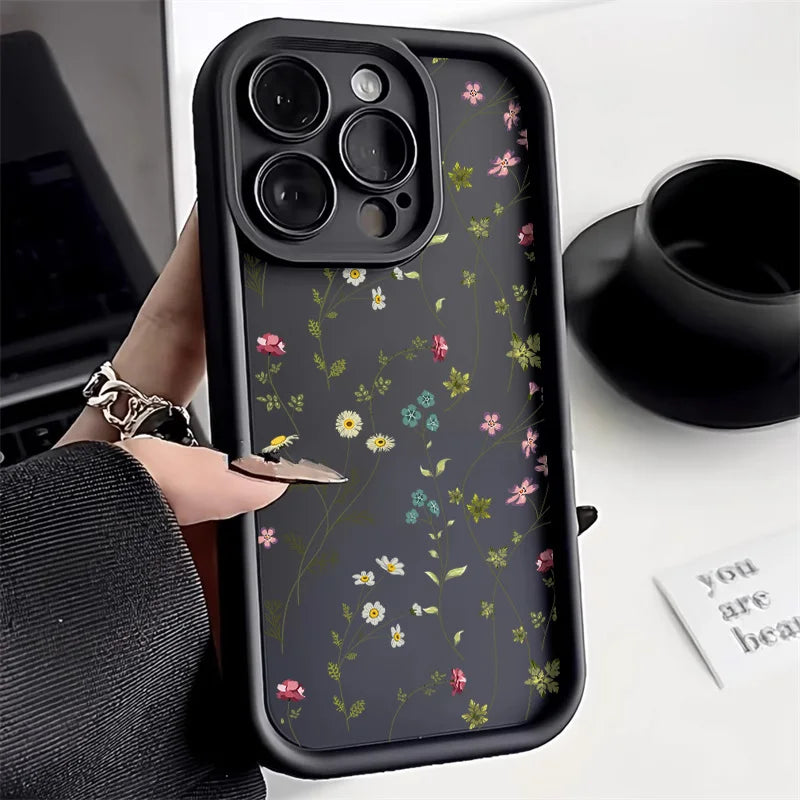 Flower Silicone Phone Case For iPhone 13 Case iPhone 17 15 11 14 12 16 Pro Max 17 Air XR XS 7 8 Plus Shockproof Candy Soft Cover