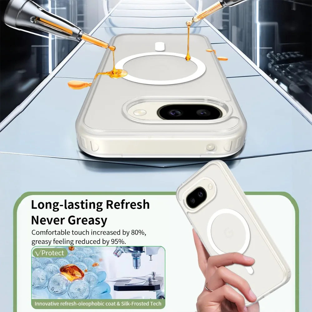 Magnetic Shockproof Phone Case For Google Pixel 10 10 Pro 9 9 Pro XL 9A  Airbag Drop Protection Matte Wireless Charging Cover