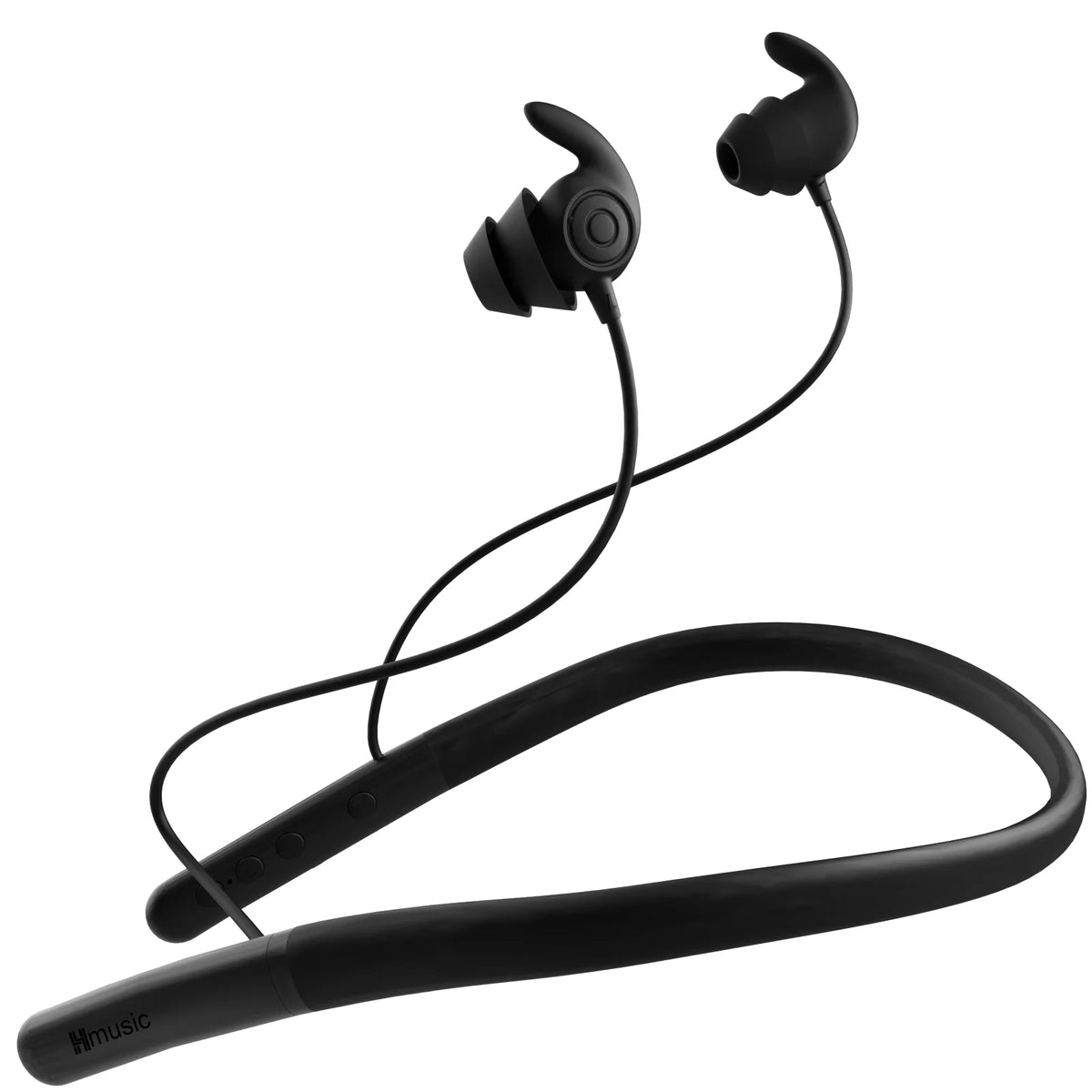 Hmusic HS88 Wired SideSleeper Earbuds Noise Isolation 12H Playtime Bluetooth 5.4 UltraThin Neckband for Sleep Podcast Meditation