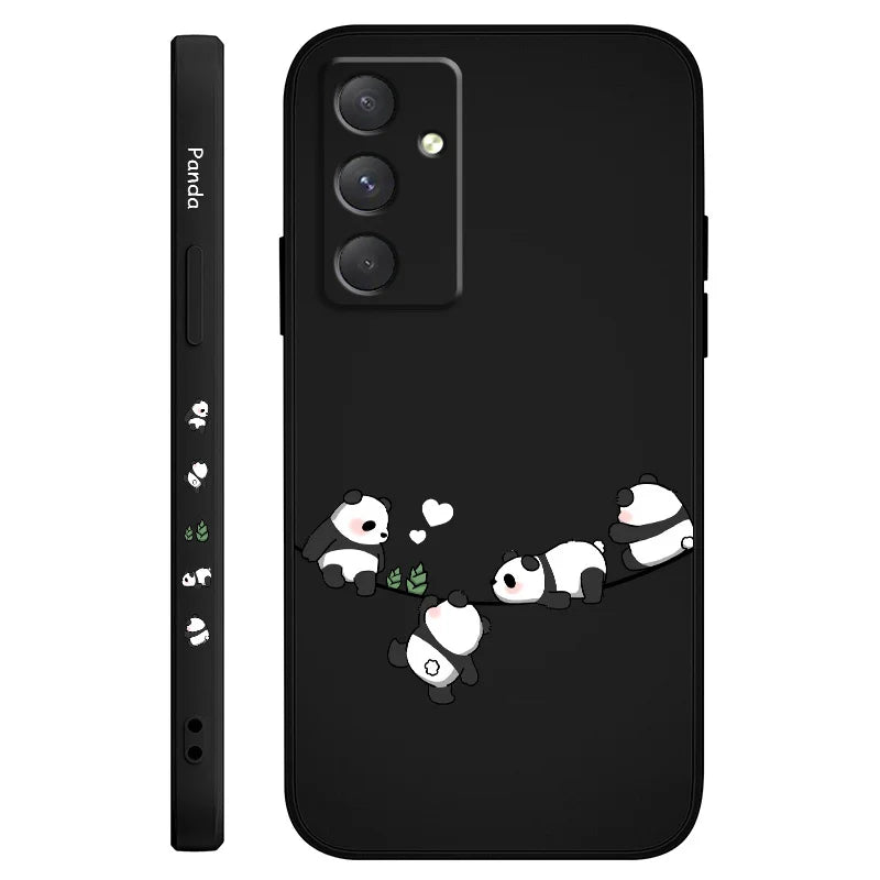 Baby Panda  Phone Case For Samsung Galaxy A37 A57 Liquid Silicone Cover