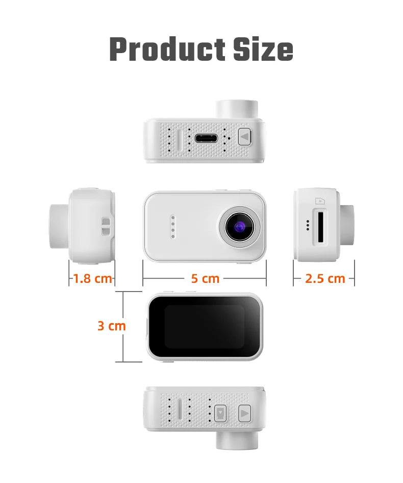 Magnetic Thumb Camera 1080P Body Camera For Outdoor Action Vlog 1920x1080P Video Recorder Ideal For Cycling Hiking And Walking