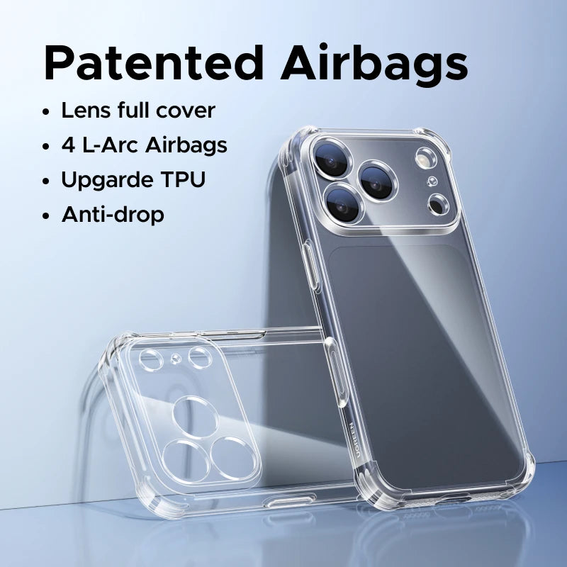 Transparent soft Case for iPhone 17 Air 16 14 12 13 15 11 Pro XS Max plus ultra thin Fit Protective silicone Crystal clear Cover