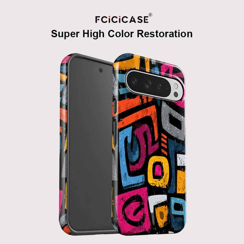 Fcicicase Anti-knock Phone Case For Google Pixel 10 9 Pro XL 10 8 9 Pro 8A 7A 10A 2 in 1 Dual Layer Luxury Painting Hoesje