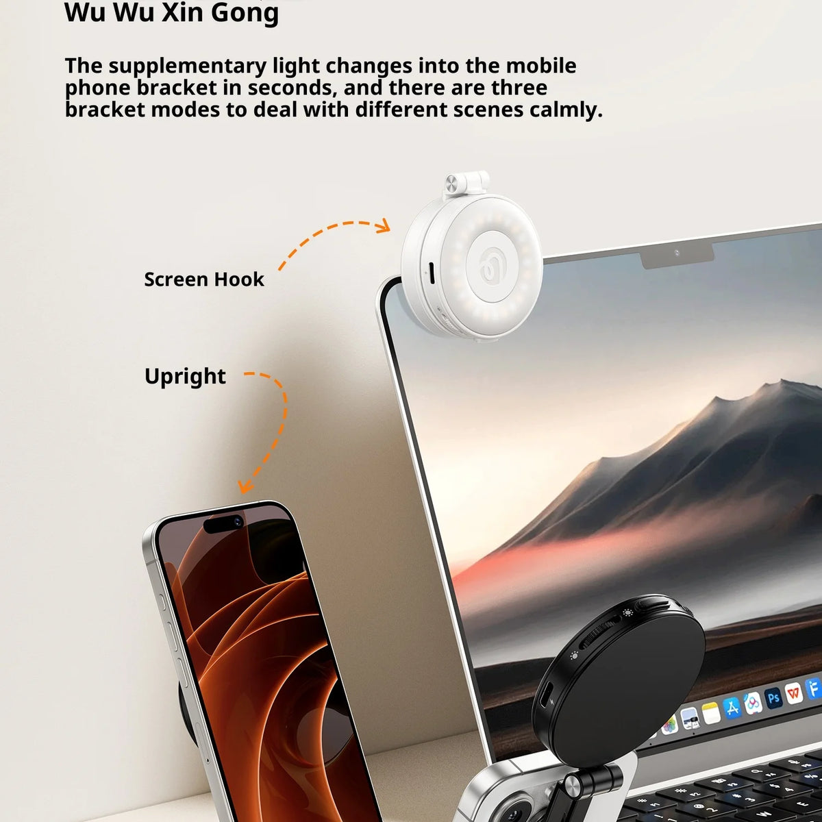 Original Ulanzi LM23 Light 3-Level Brightness Magnetic Soft LED Light Portable Pocket Vlogging Live Streaming Content Creation