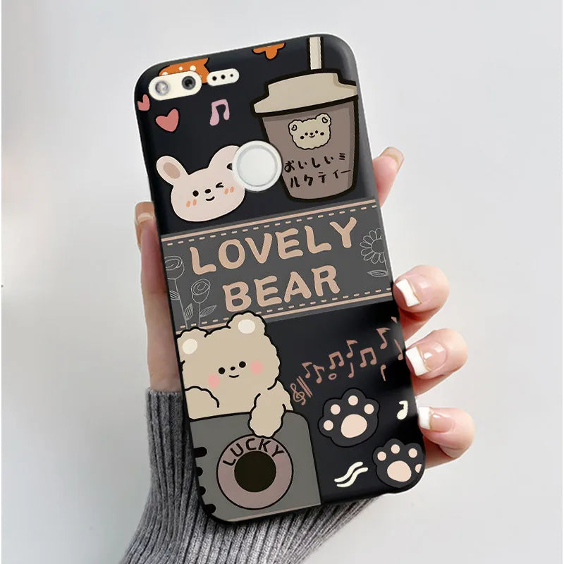 For Google Pixel 1 Case Aesthetic Cute Cat Shockproof Silicone TPU Soft Back Cover for Google Pixel 1 Pixel1 XL Phone Case Coque