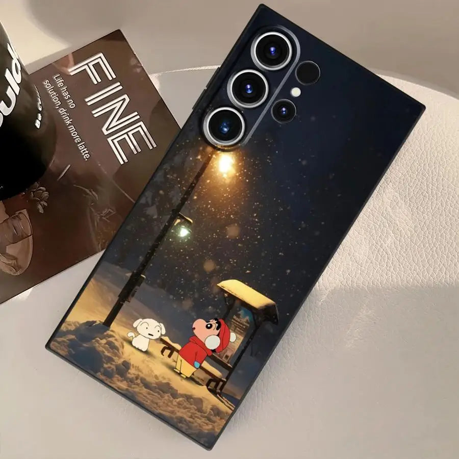 Funda Phone Cover Case for Samsung Galaxy S26 Ultra S20 Ultra Note 20 8 9 10 S24 S10 S9 S25 Plus S23 S21 FE Cra-yons Shin-chans