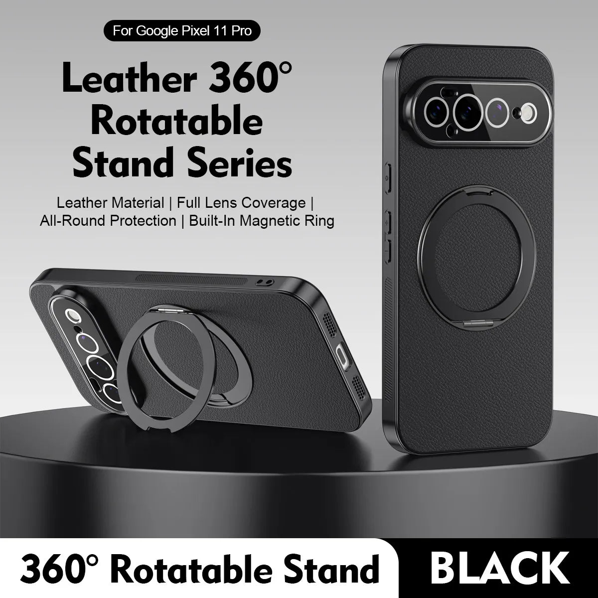 Luxury 360° Rotating Bracket Magnetic Case for Google Pixel 11 10 9 Pro XL 10A 9A 8A for Magsafe Full Lens Protection Back Cover