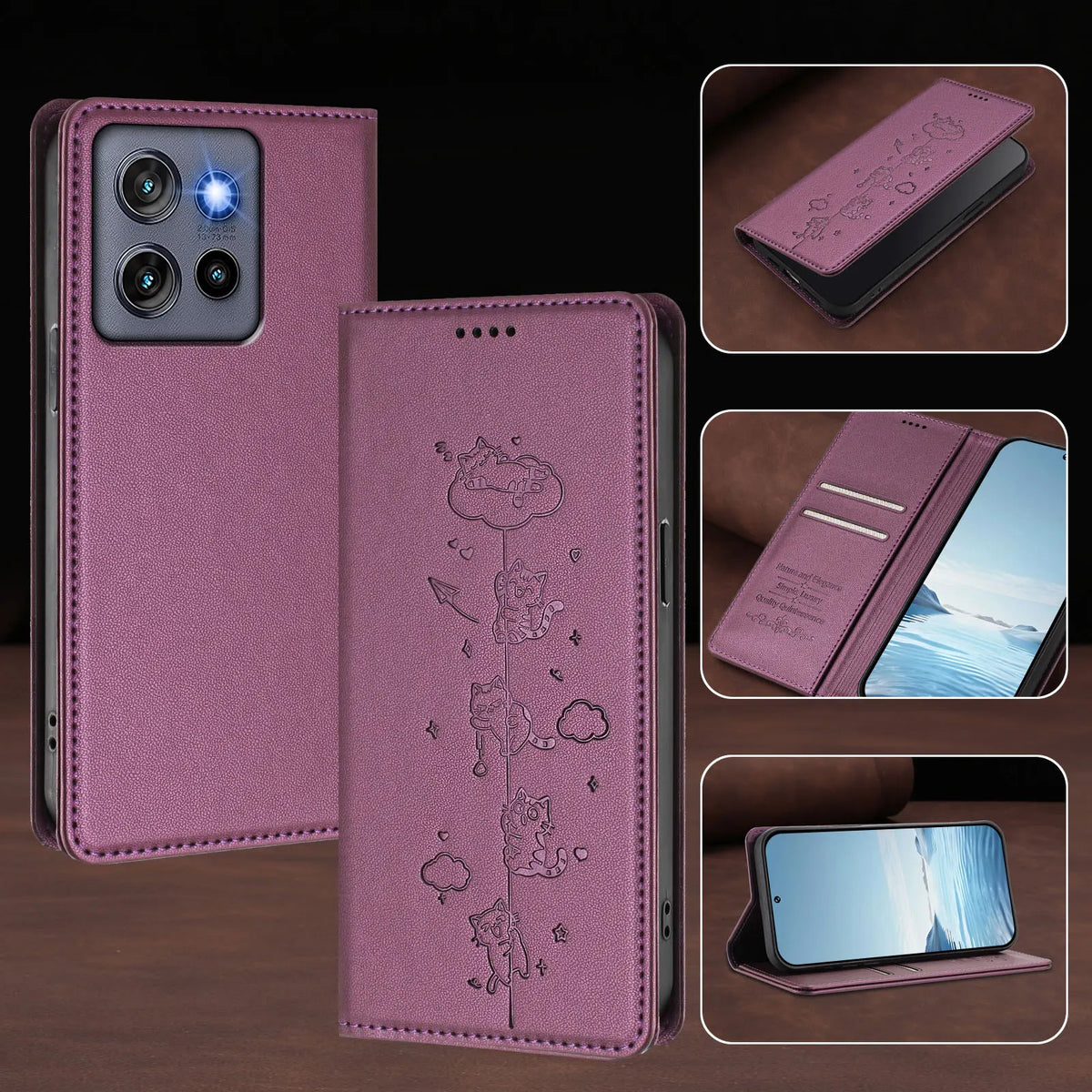 Leather for Motorola Moto G Stylus 2025 2024 2023 2022 2021 Moto G Play 2026 2025 2024 2023 Wallet Flip Case Phone Cover