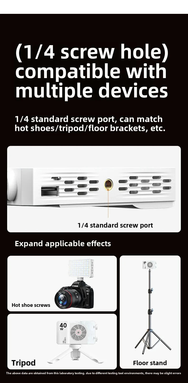 40W Mini Portable LED Fill Video Light with Built-In Rechargeable Battery Fill Light for Mobile Phone Charging PD