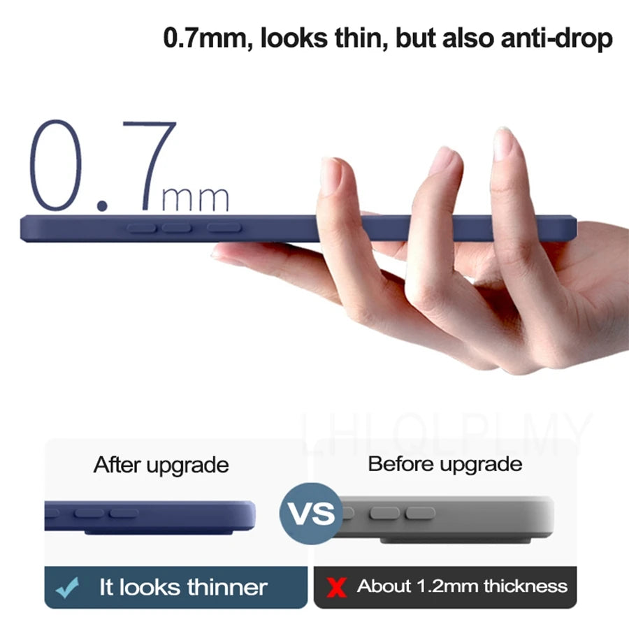 Square Liquid Silicone Soft Case For Samsung Galaxy S22 S21 S20 FE 5G S10 Plus Note 20 Ultra 10 Lite A22 A32 A52 A72 Full Cover