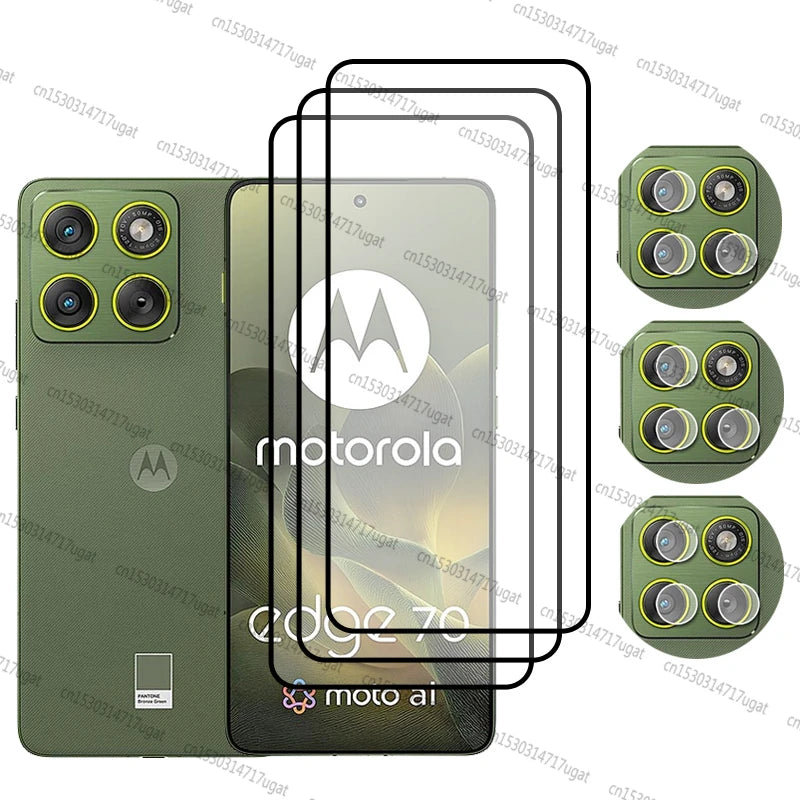 Full Cover Tempered Glass For Motorola Edge 70 Screen Protector Camera Lens Film For Moto Edge 70 Glass For Moto Edge 70 Glass