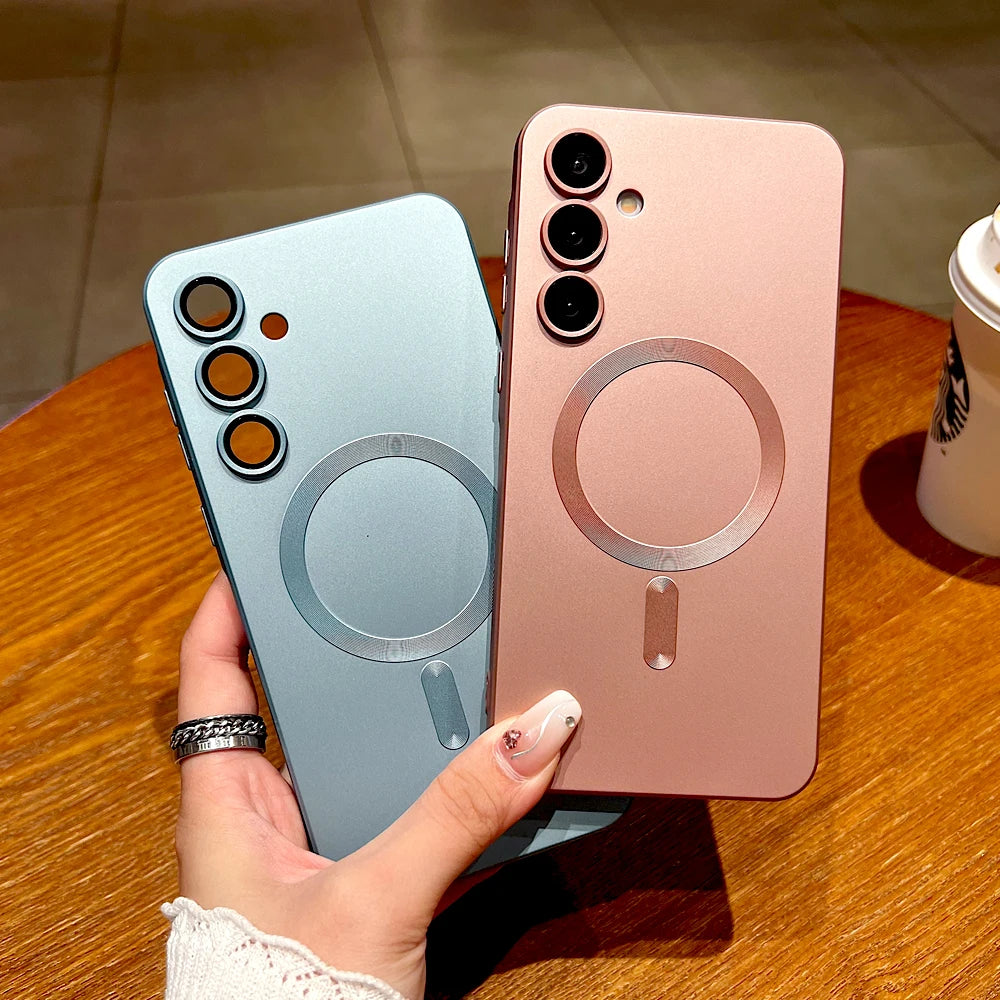 Soft TPU Matte Case For Samsung Galaxy A56 A55 A54 A36 A35 A16 A15 5G A26 S25 Edge S24FE S24 S23 S21 Ultra Plus FE Magsafe Cover