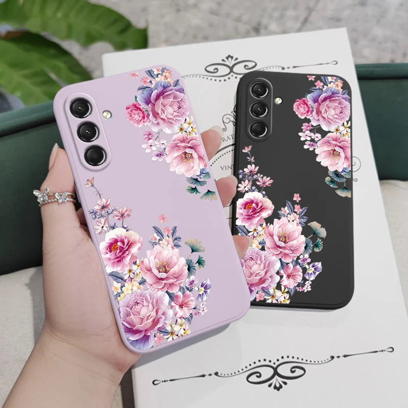 Satin Brocade Phone Case For Samsung Galaxy S25FE  S24 S23 S22 S21 S20 Ultra Plus FE Note 20 Ultra 10 Plus Cover