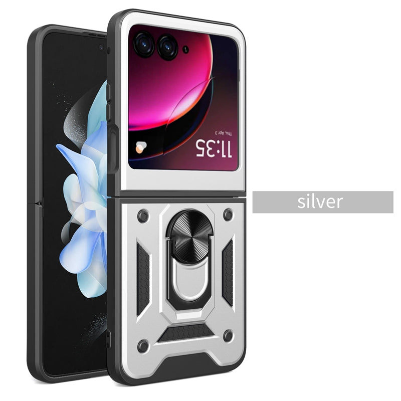 Armor Shockproof Case For Motorola Razr 60 50 40 Ultra Moto Razr+ Plus 2025 2024 2023 Cover With Ring Stand Holder Coque Fundas
