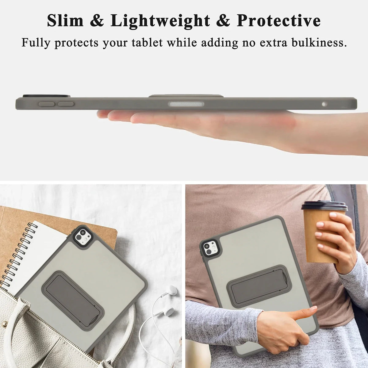Matte Stand Case For iPad Pro Air 4 5 6 7 8 9th 10th Generation Cases 2024 Translucent 10.2 10.9 11 12.9 13 Mini Kickstand Cover