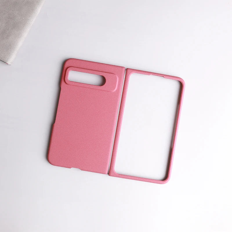 Sandstone Matte Hard PC Flip Phone Case For Google Pixel Fold Ultra Thin Anti-fall Non-slip Full Protect Bumper For Pixel Fold