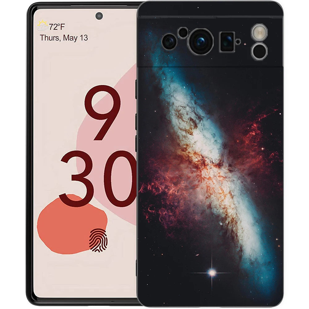 Starry Sky Universe Planet Phone Case For Google Pixel 10A 10 9 8 7 6 Pro XL 9A 8A 6A 7A 5G Soft Shockproof TPU Black Cover