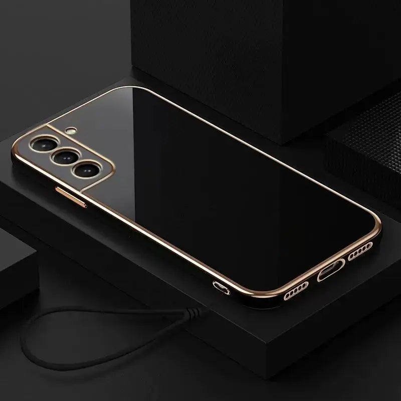 For Samsung S21 Case Galaxy S21+ Luxury Square Plating Galaxy S21 Plus S21 FE Phone Case ShockProof Soft TPU Silicone Back Cover