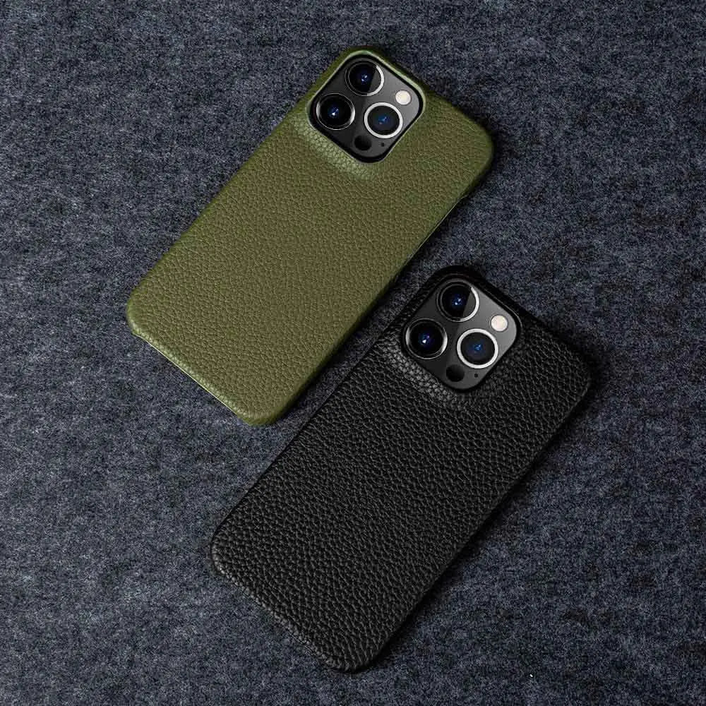 For iphone 14 Pro Max Case Luxury Genuine Leather Cover Business Phone Cases Back Cover For iphone 13 15Pro 11 12 XR XSMax Coque