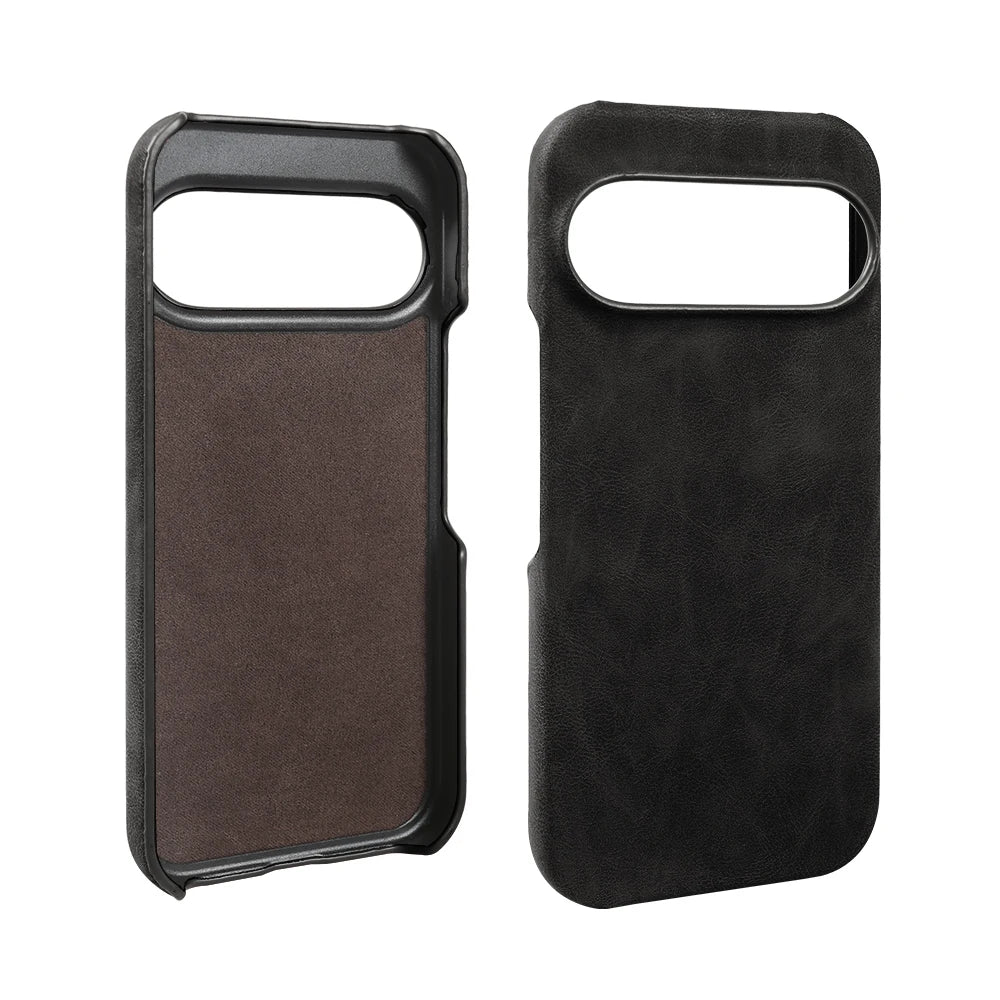 Skin Leather Phone Case For Google Pixel 10A 10 9 Pro XL 9A 8 8A 7 7A 6 6A 5 5A Hard PC Back Cover Cases Shockproof Fundas Coque