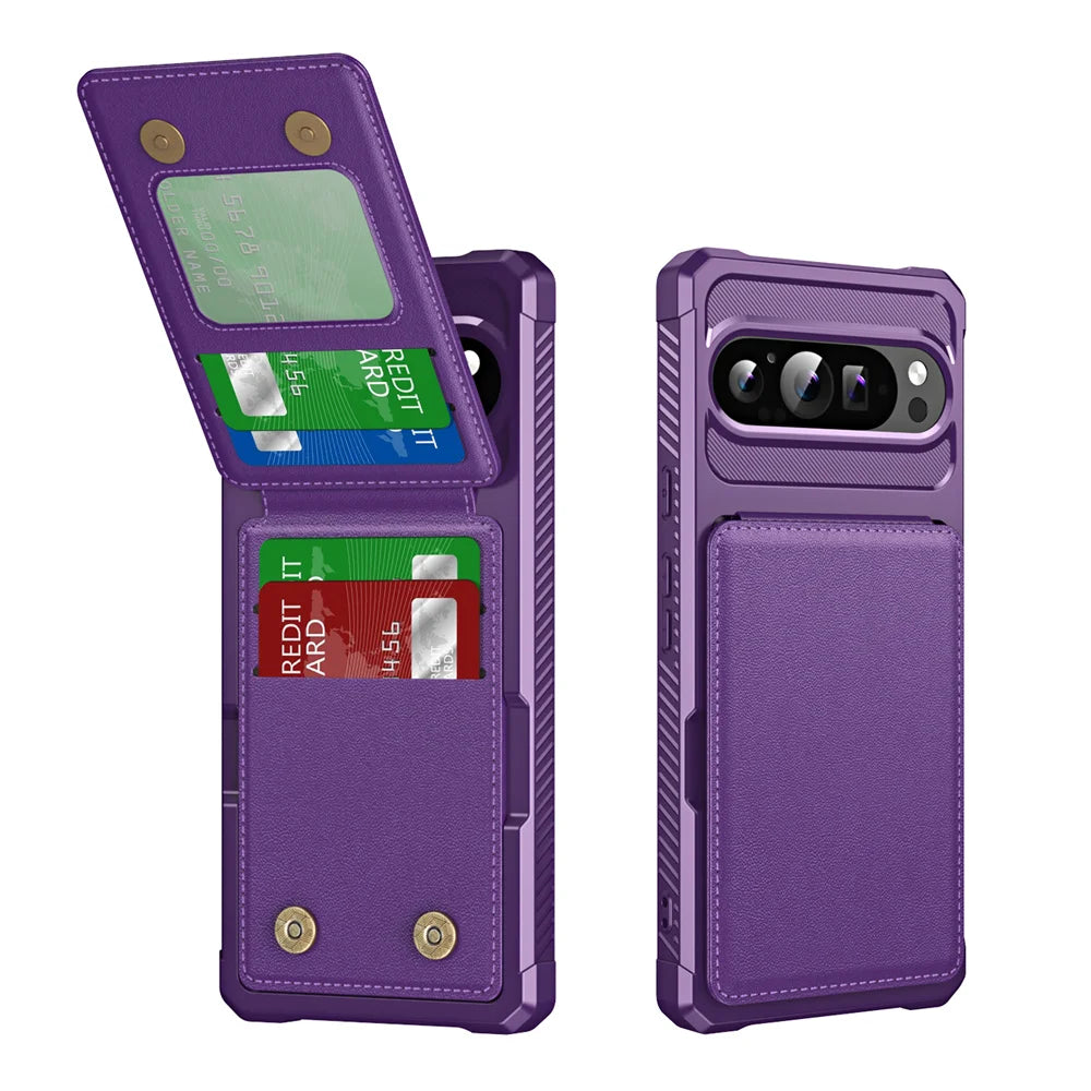 Business Leather Flip Card Slot Bag Stand Holder Case For Google Pixel 9 8 7 Pro XL 8 A 7A Magnetic Cover For Pixel 8A 10Pro XL
