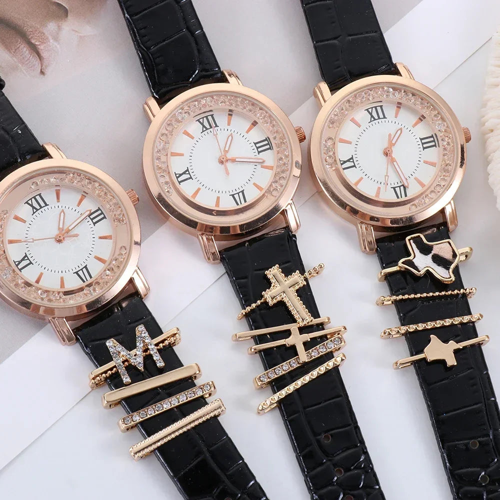 Decoration Ring For Apple watch band series 10 8 7 6 5 se 9 Ultra Diamond Jewelry Charms for Samsung/Huawei 20-22mm watch strap