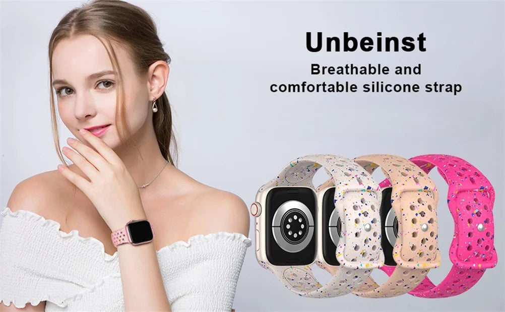 Sport Loop Strap For Apple Watch Band Ultra 2 49mm 44mm 40/41mm 45mm 42/46mm Silicone Bracelet iwatch Series 11 10 9-8-7 6 5 SE